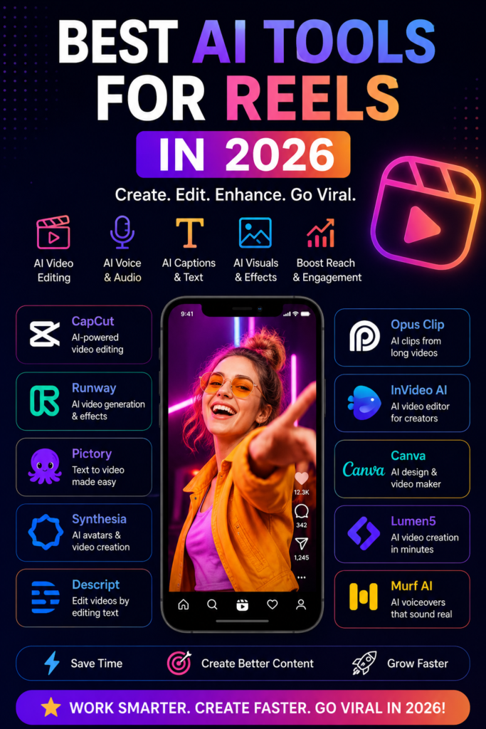 Best AI Tools for Reels in 2026 (Create Viral Videos Fast)