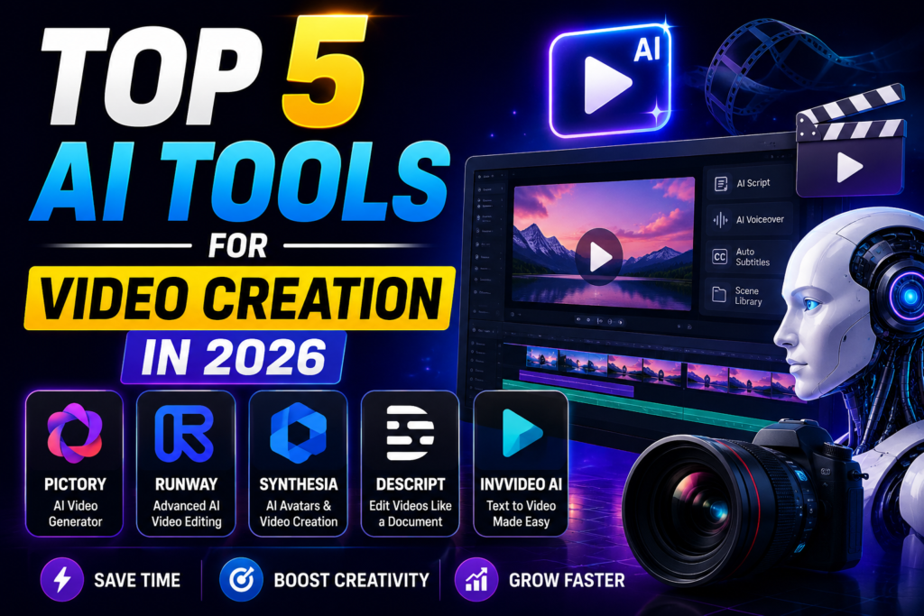 Top 5 AI Tools for Video Creation in 2026