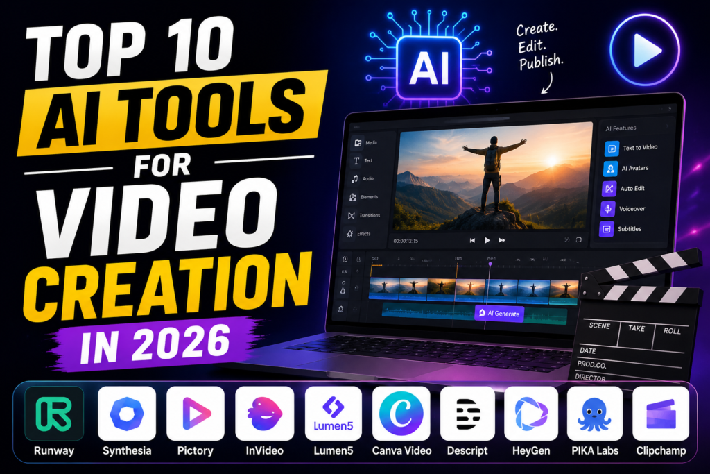 Top 10 AI Tools for Video Creation in 2026