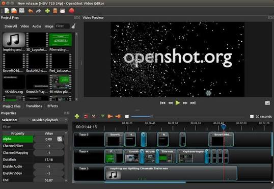 OpenShot – Best for Simple Projects
